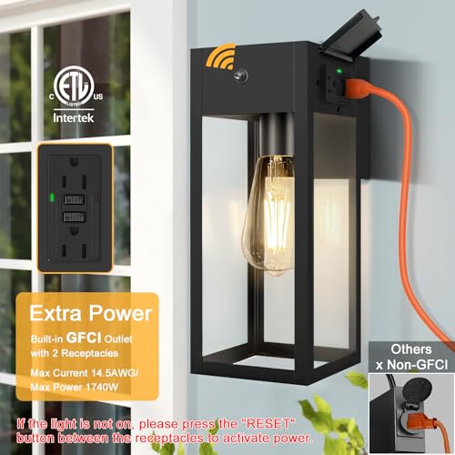 Porch Lights with Outlet