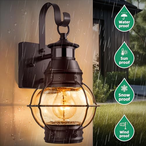 2 Pack Motion Sensor Outdoor Wall Lights (2 Count)