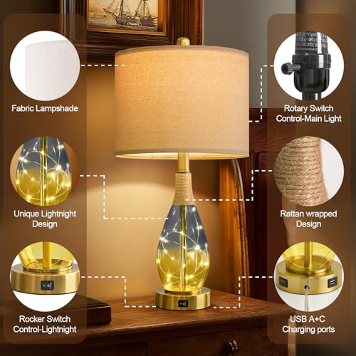 23" Table Lamps for Living Room Set of 2