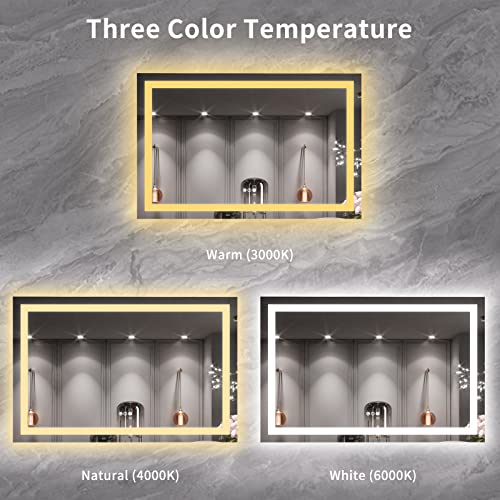 55X36 LED Bathroom Mirror with Lights