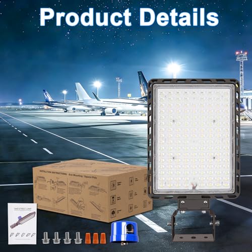 350W LED Parking Lot Light Trunnion Mount 52500LM 5000K IP65