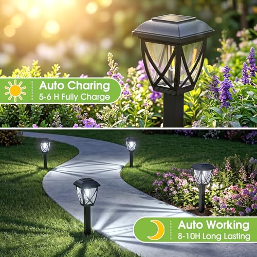 Solar Pathway Lights Outdoor 10 Pack (10 Count)
