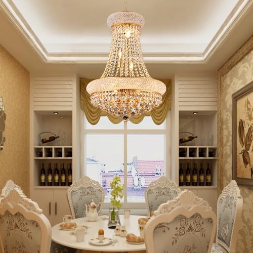 18 Inch Gold Crystal Eiffel Tower Chandelier