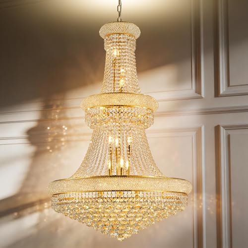 32" W 27 Light Luxury Foyer Chandeliers