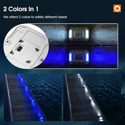 Solar Dock Lights Marine 8 Pack (8 Count)