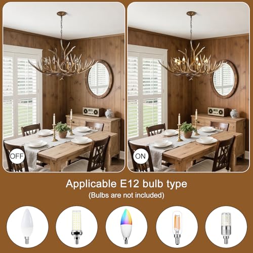 Antlers Chandelier 8 Light