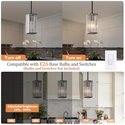 Modern Crystal Pendant Lights Kitchen Island