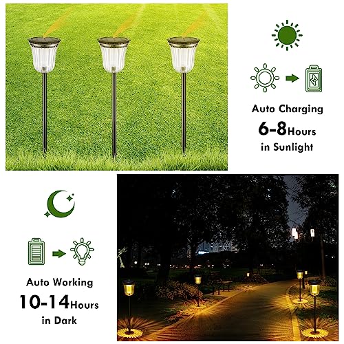 Solar Pathway Lights Outdoor Waterproof (4 Count)