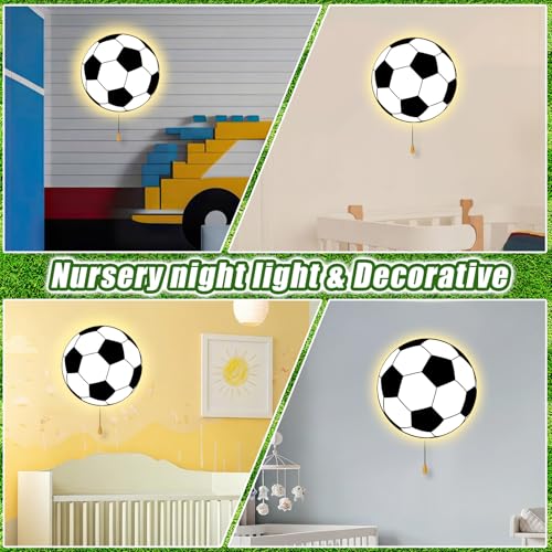 Soccer Night Light Wall Lamp Sleeping Nursery Lighting