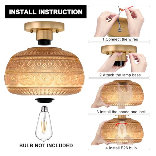 9" Small Flush Mount Ceiling Light for Dinning Room