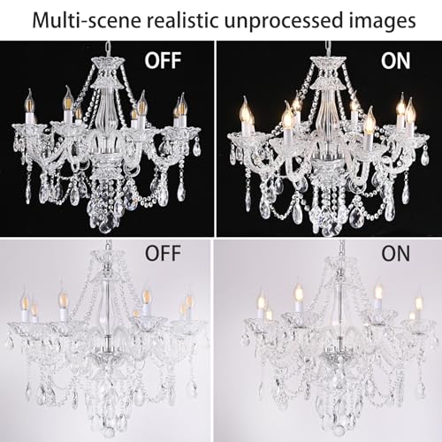 Contemporary Clear Crystal Chandelier