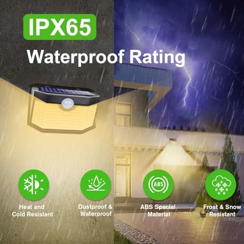 120 LED Solar Lights Outdoor Motion Sensor (6 Count)