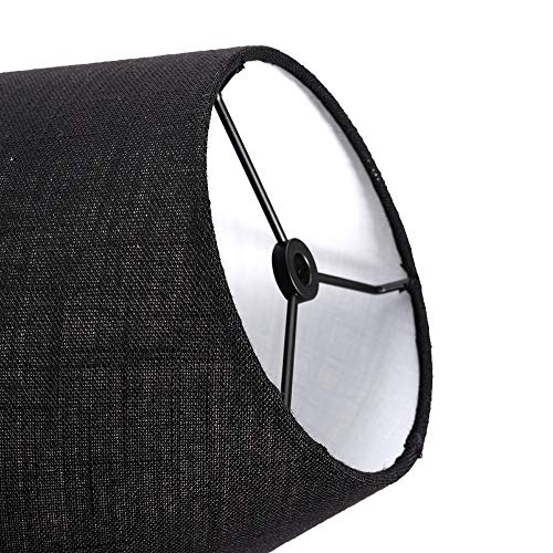 6''Top X 10'' Bottom X 7.5'' High Barrel Black Small Lamp Shade