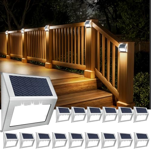 Solar Deck Lights Perfect for Fence (16 Count)