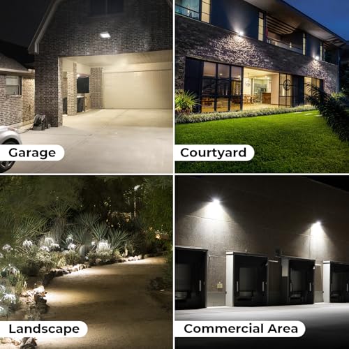 65W 9100LM LED Flood Lights Outdoor (4 Count)