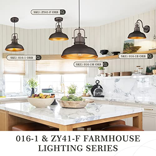 2 Pack Large Kitchen Pendant Lights 17.7 Inch (2 Count)