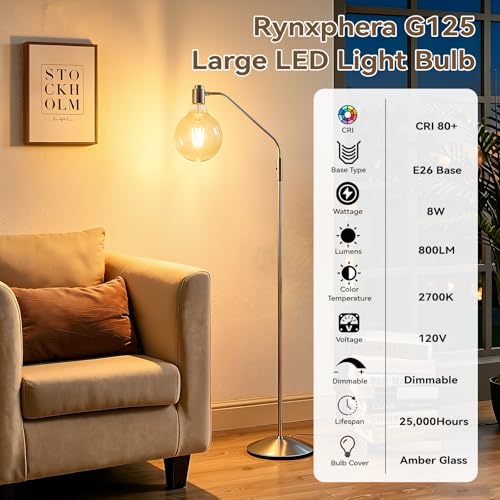 8W G125 Dimmable LED Light Bulb 2700K