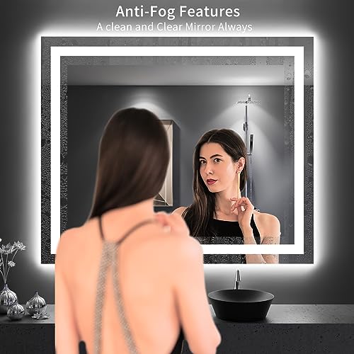 48"X40" LED Bathroom Mirror with Lights