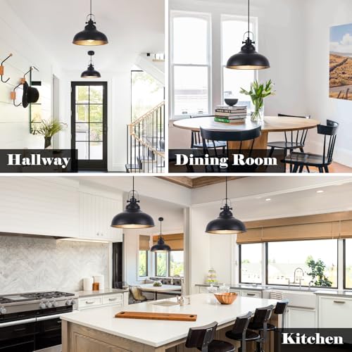 Black Pendant Lights Kitchen Island (2 Count)