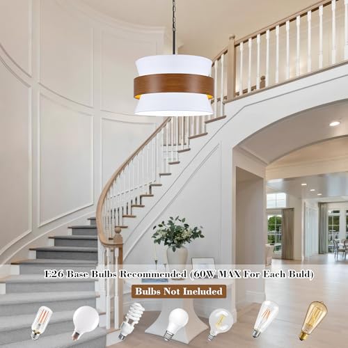 White Drum Farmhouse Chandelier