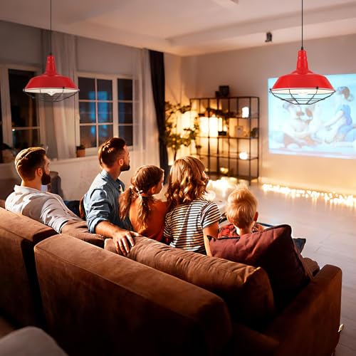 Red Oversize Pendant Light