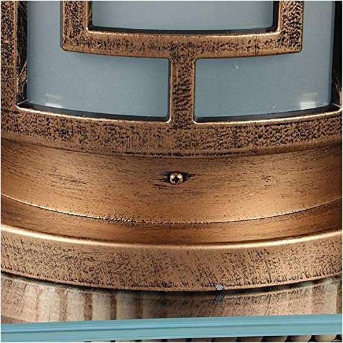Outdoor Post Lights Waterproof Solar Post Light Outdoor Aluminum Pillar Lamp Smart Remote Control Led Column Headlight Glass Light Fixtures Garage Pavilion Courtyard S