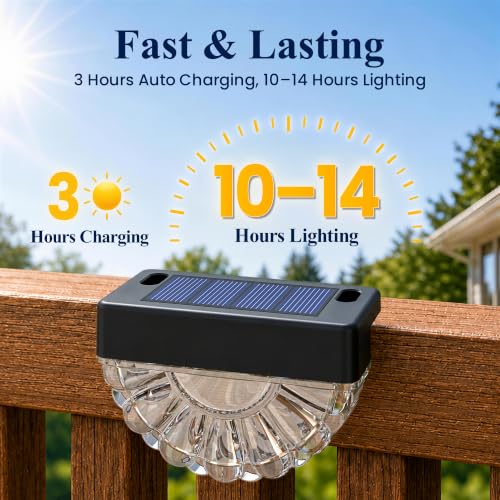 Solar Deck Lights Outdoor (12 Count)