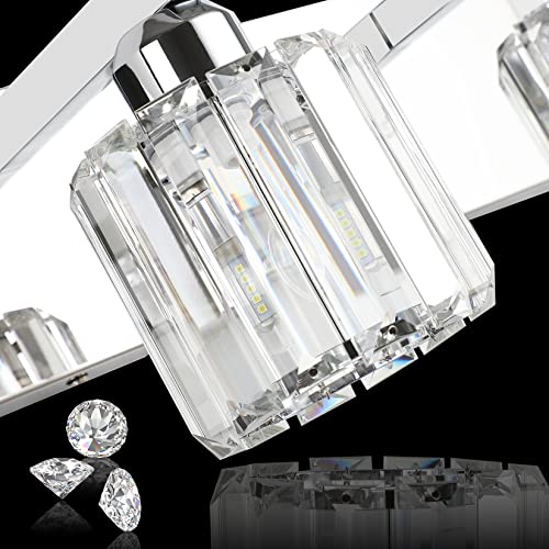 Crystal Vanity Light Fixtures Modern Vanity Light for Bathroom Crystal Bathroom Lighting Fixture Wall Light Over Mirror 3 Lights