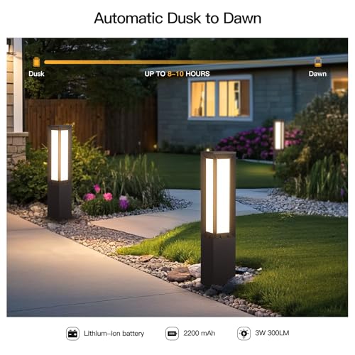 31.5" Solar Pathway Lights Outdoor