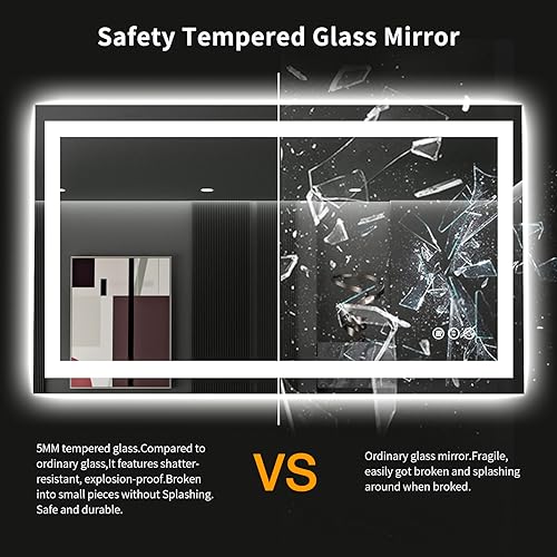 48"X28" LED Bathroom Mirror with Lights