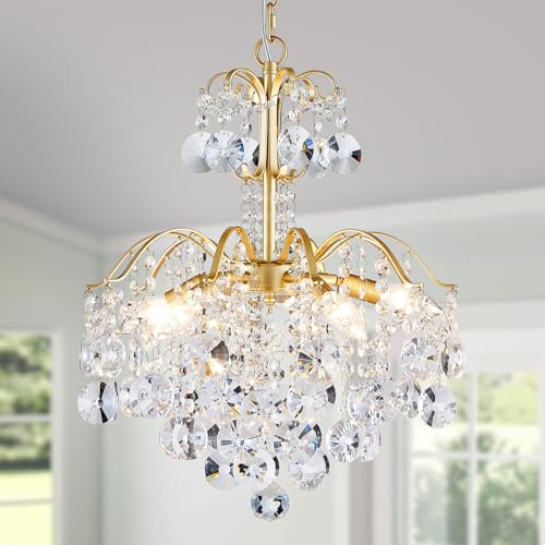 5 Light Crystal Chandelier Pendant Ceiling Light Modern Lighting Fixture for Bedroom Hallway Bar Kitchen Bathroom