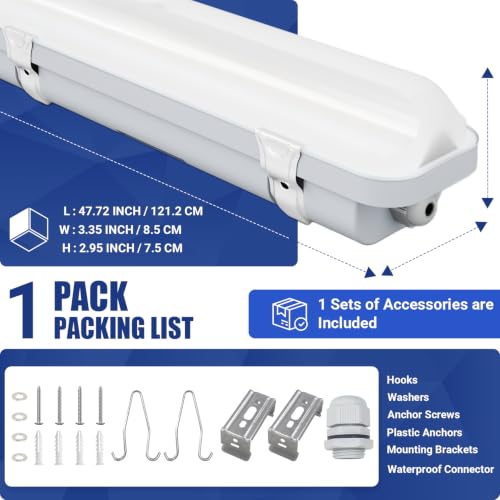 4FT LED Vapor Tight Light 60W