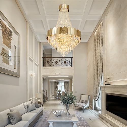 Large Gold Luxury Crystal Chandeliers