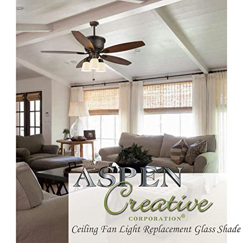23174-60-4, Transitional Clear Seeded Ceiling Fan Replacement Glass Shade, 2-1/8" Fitter, Size: 4-3/4" D x 4-3/4" H, 4Pcs/Pack (4 Count)