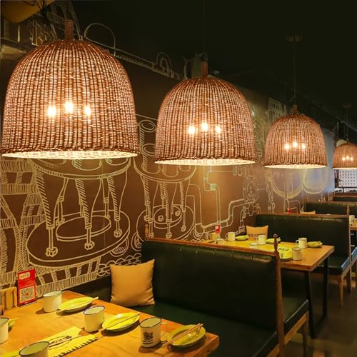 17.7" Rattan Pendant Light (3 Count)