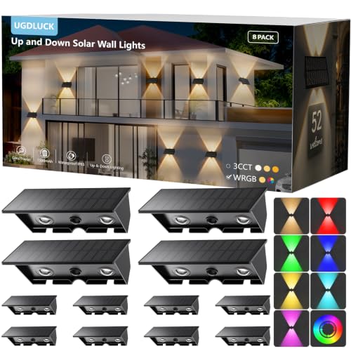 12PACK Solar Sconce Lights Outdoor