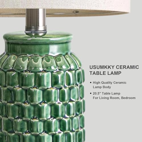20.5" Ceramic Table Lamps Set of 2 (2 Count)