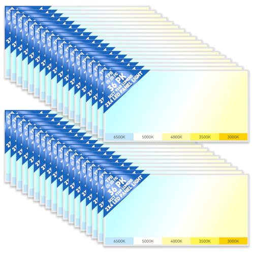 36Pack 2x4 LED Flat Panel Light LED Drop Ceiling Light Fixture (36 Count)