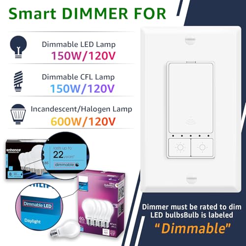 Smart Dimmer Switch (2 Count)