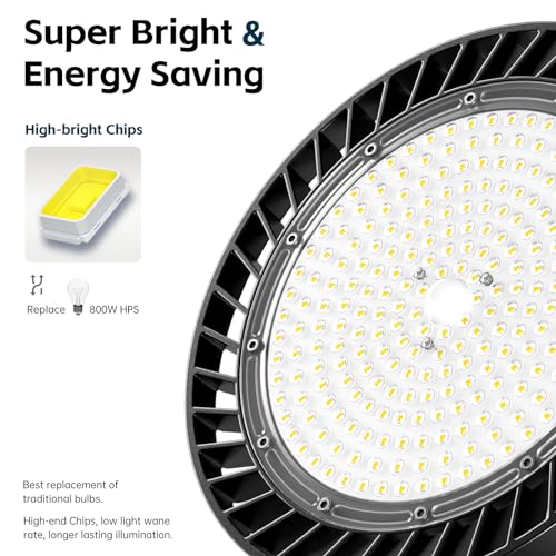 UFO LED High Bay Lights 200W 30000LM 5000K 6 Pack (6 Count)