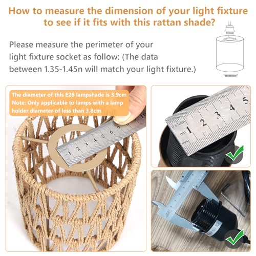 6 Pack Rattan Lamp Shade (6 Count)