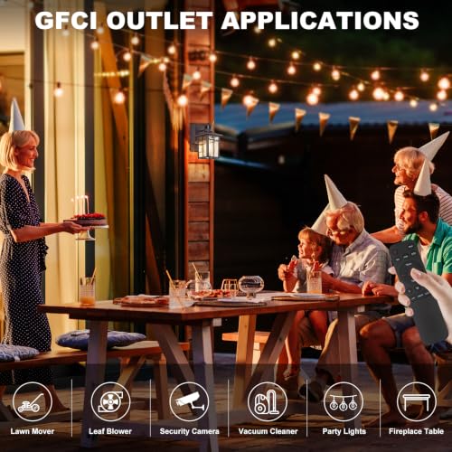 Porch Light with GFCI Outlet with Remote
