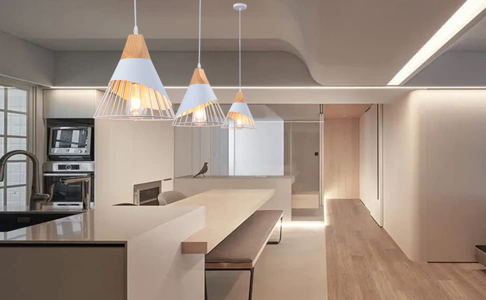 White Pendant Lights Kitchen Island
