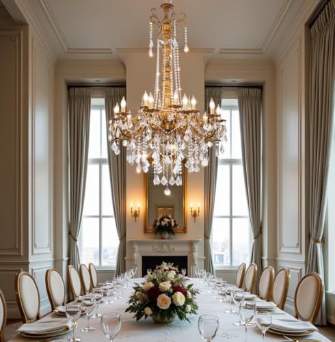 Gold Crystal Chandelier