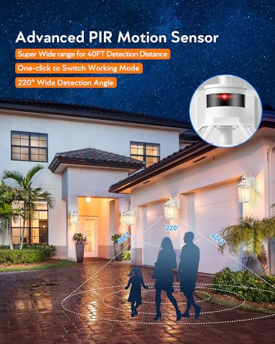 Outdoor Wall Lantern with Motion Sensor