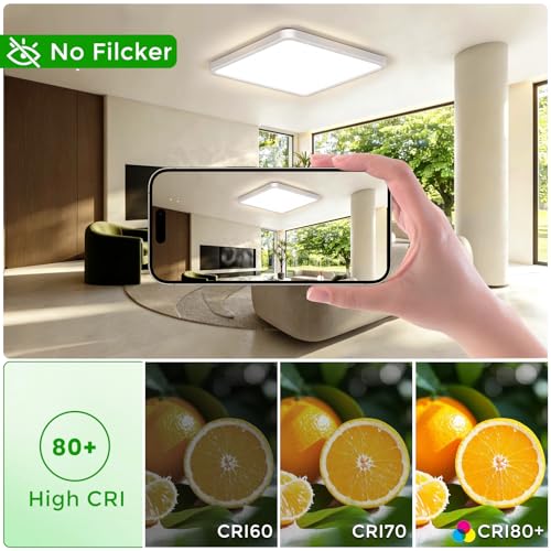 15.7Inch 32W Square LED Ceiling Light Fixtures Flush Mount