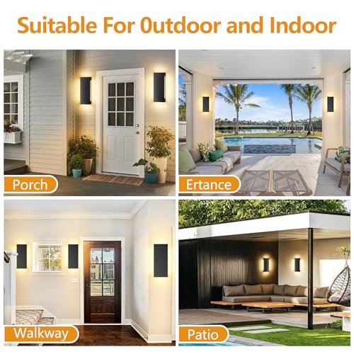 Modern Outdoor Wall Light (No Sensor / 16 Inches)