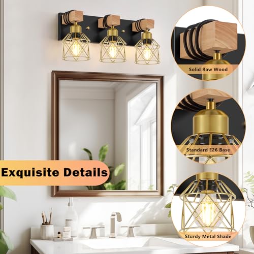 Black and Gold Vanity Light