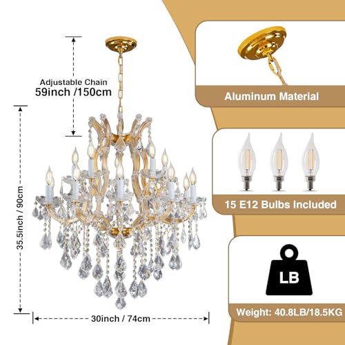 Crystal Chandelier for High Ceilings