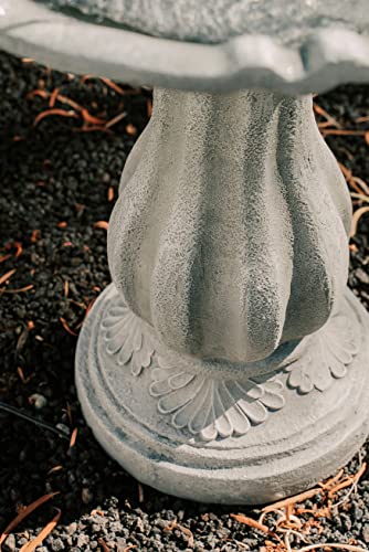 51" 3 Tier Outdoor Freestanding Waterfall Fountain with Pump and Pineapple Finial